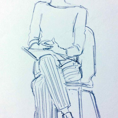 croquis sur le vif-crayon de papier