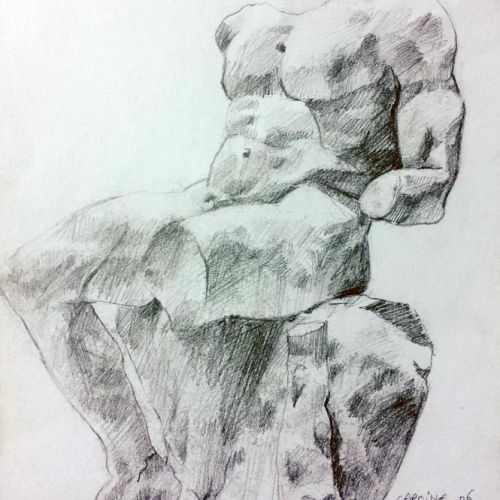 croquis de sculpture-crayon de papier