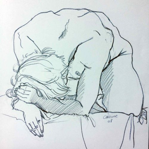 modele vivant-crayon de papier