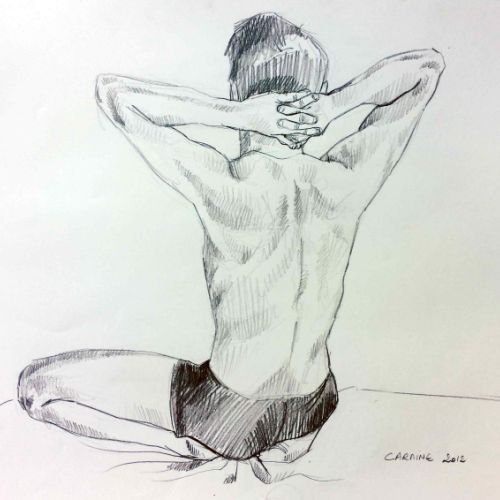 modele vivant-crayon de papier