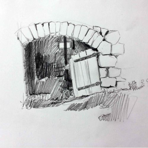 croquis sur le vif-crayon de papier