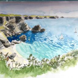 carnet de croquis aquarelle-Bretagne