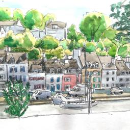 carnet de croquis aquarelle-Bretagne