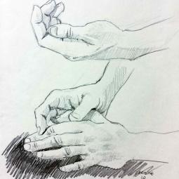 modèle vivant-crayon de papier