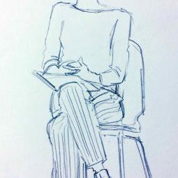 croquis sur le vif-crayon de papier