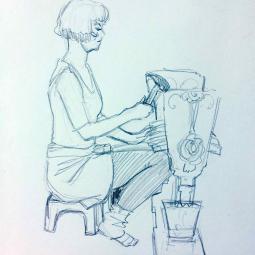 croquis sur le vif-crayon de papier