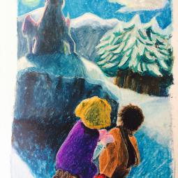 illustration pastels à l'huile