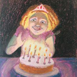 illustration pastels à l'huile