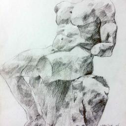 croquis de sculpture-crayon de papier