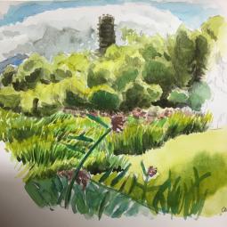 carnet de croquis aquarelle-Saint-Maximin