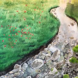 Aquarelle grand format