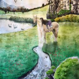 Aquarelle grand format