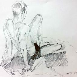 modele vivant-crayon de papier