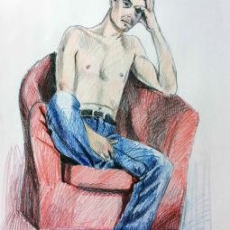 croquis crayons de couleurs